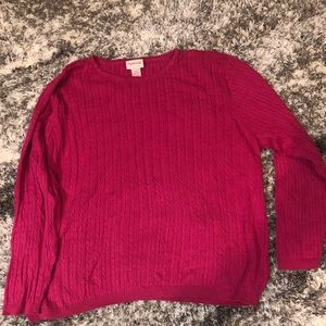 Hot Pink Women’s Sweater Top- 2X